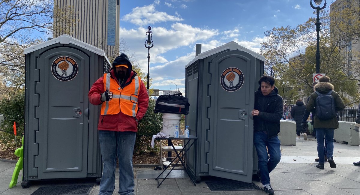 Pay to pee: Pop-up NYC port-a-potties seek $1 donation for relief